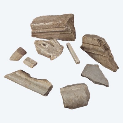 Rare lot of 9 antique roman marble fragments