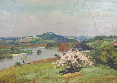 Tableau "Paysage du Sancerrois " par Claude Rameau