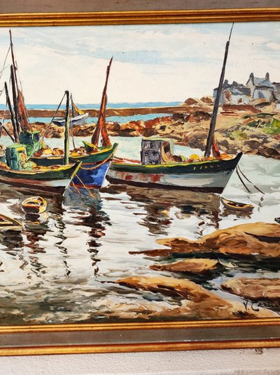 Tableau huile sur panneau