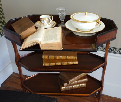 18th-century mahogany and ebony knitting coffee table, Directoire period