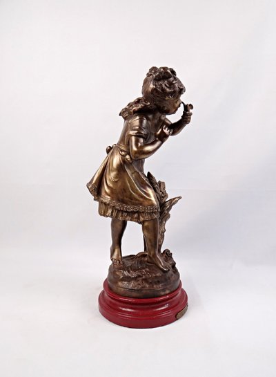 La Charmeuse Scultura allegorica in bronzo Art Nouveau di Auguste Moreau fine XIX secolo