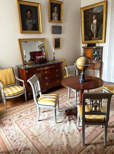 Großer Aubusson-Teppich im Stil Louis XVI, Epoche Napoleon III - 342cm x 250cm