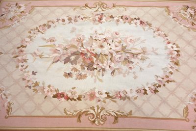 Großer Aubusson-Teppich im Stil Louis XVI, Epoche Napoleon III - 342cm x 250cm