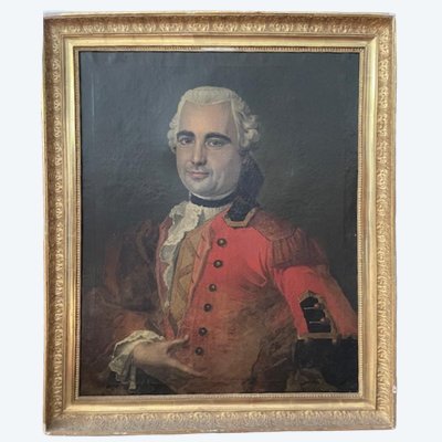 Portrait d'homme 18 ème d'époque Louis XV