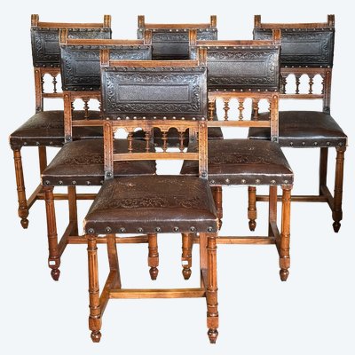 6 chaises henri II