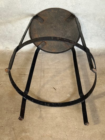 Tabouret métal rond