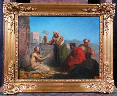 Joseph-Nicolas Robert-Fleury (att. à) 1797-1890 Diogène et son école, tableau, vers 1830-40