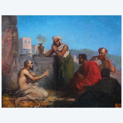 Joseph-Nicolas Robert-Fleury (att. à) 1797-1890 Diogène et son école, tableau, vers 1830-40