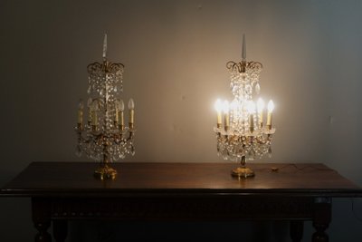 Pair of large Louis XVI style girandoles