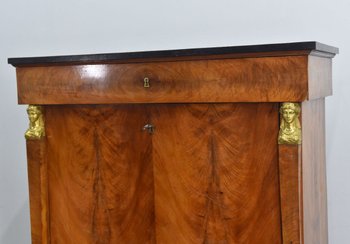 Segreteria in mogano fiammato stile Impero del XIX secolo