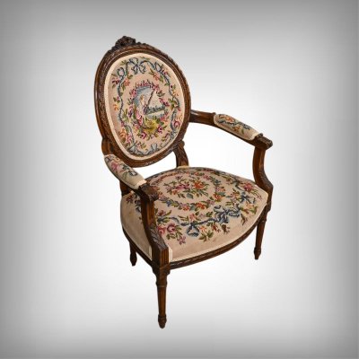 Paire de Fauteuils en Hêtre, style Louis XVI - Début XXe