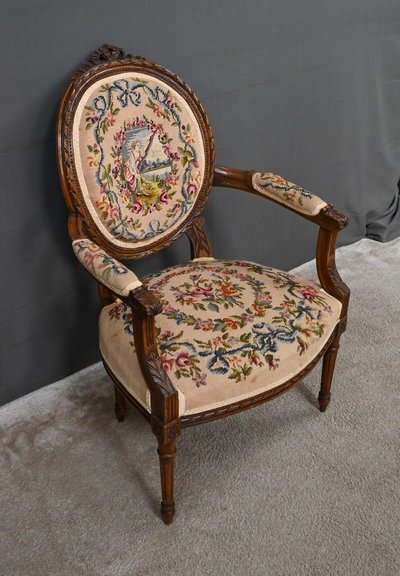 Paire de Fauteuils en Hêtre, style Louis XVI - Début XXe