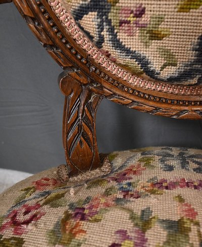 Paire de Fauteuils en Hêtre, style Louis XVI - Début XXe