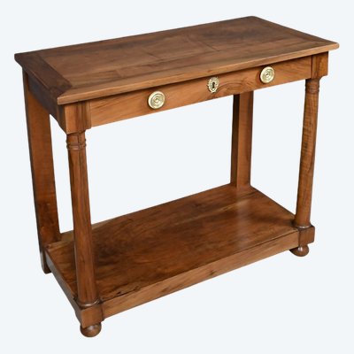Walnut Property console, Empire period - Early 19th century