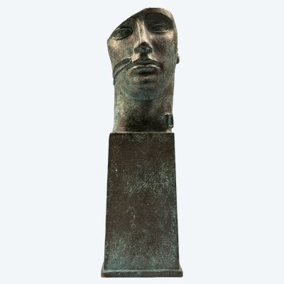 Bronzeskulptur Igor Mitoraj "Tindaro" Männerbüste