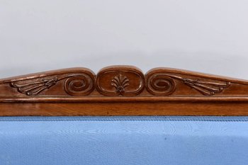 Schwanenbänke Mahagoni Restaurationsstil 19. Jahrhundert (Paar)