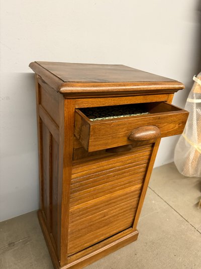 Volet pilier en chêne ancien du milieu du siècle 83x44x35cm