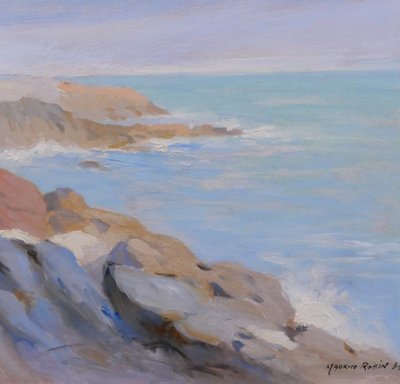 Maurice ROBIN 1884-1942 Belle-Ile-en-mer, paysage, 1934 tableau Bretagne marine mer