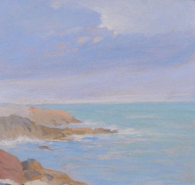 Maurice ROBIN 1884-1942 Belle-Ile-en-mer, paysage, 1934 tableau Bretagne marine mer