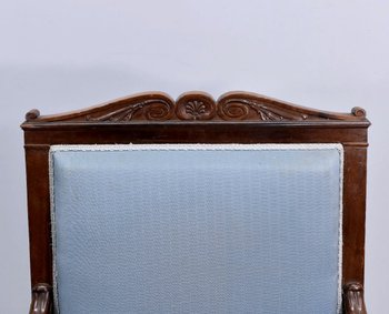 Coppia Di Bergere Con Collo Di Cigno Mogano Ottocento