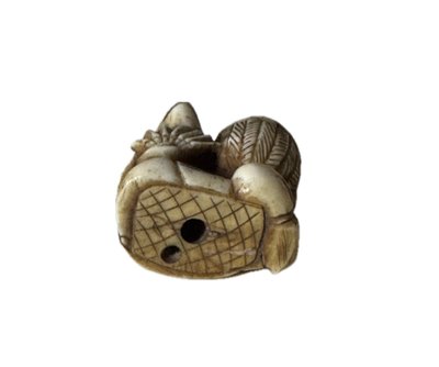 Deer antler netsuke