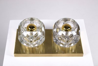 Ice Cube wall lamp in glass and brass - Peill & Putzler