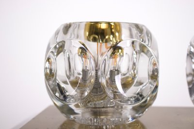Ice Cube wall lamp in glass and brass - Peill & Putzler