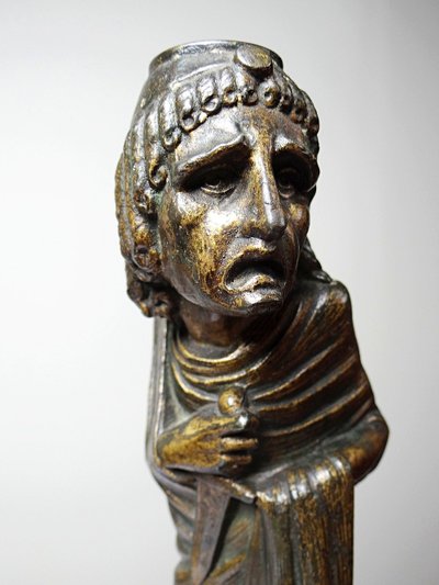 Caricature candlestick, patinated regule, Frédérick Lemaître, early 19th-20th century