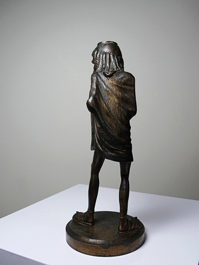 Caricature candlestick, patinated regule, Frédérick Lemaître, early 19th-20th century