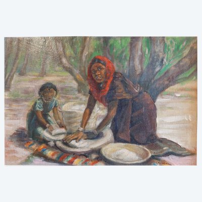G. Villedieu - (XXth century) - Bread making - Madagascar - 1951