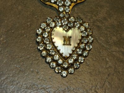 Reliquary medallion, Sacred Heart of Mary, 19th century.