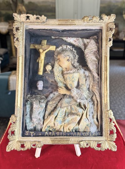 Dressed wax Saint Mary Magdalene - 18th century