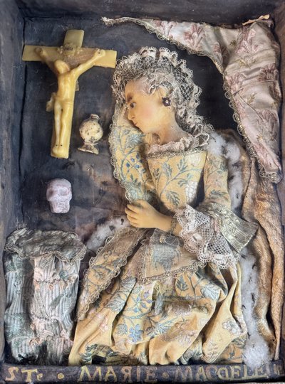 Dressed wax Saint Mary Magdalene - 18th century