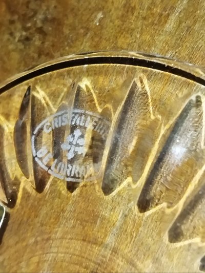 CRYSTAL GLASSES 6 Antique Colored Cut Crystal Footed Glasses