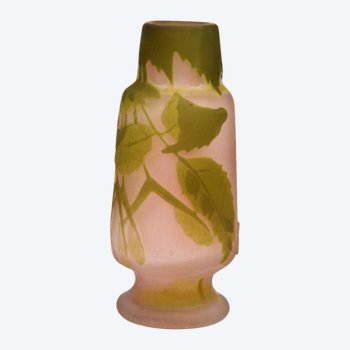 Vaso Soliflore En Pâte De Verre Art Nouveau 1900 Emile Gallé