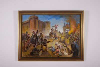 La Prise de la Bastille, huile sur toile, Alexis Hinsberger – 1989