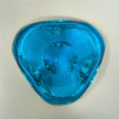 Cendrier ou attrape-tout rose du milieu du siècle dernier en verre de Murano Bullicante par Flavio Poli, 1960