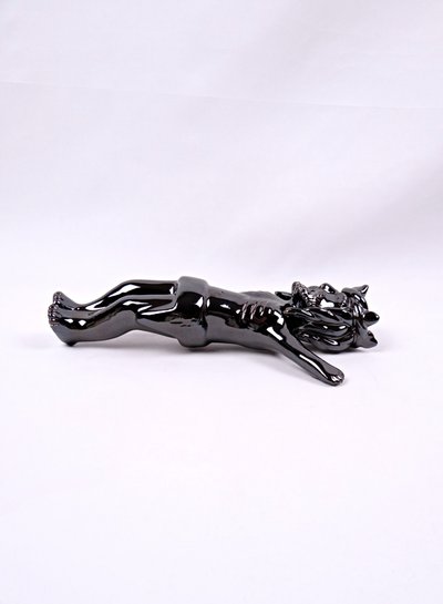 Gesù crocifisso con corona di spine firmato Antonio Ramalho Arte popolare contemporanea XXI secolo