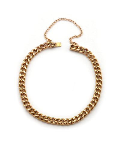 Bracciale con catena a cordoncino in oro antico 18 ct.