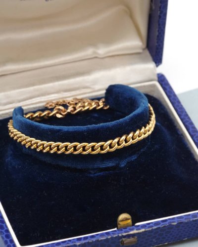 Bracciale con catena a cordoncino in oro antico 18 ct.