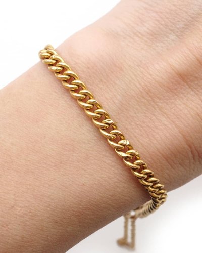 Bracciale con catena a cordoncino in oro antico 18 ct.