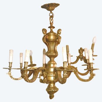 Mazzarin chandelier and its pair of sconces