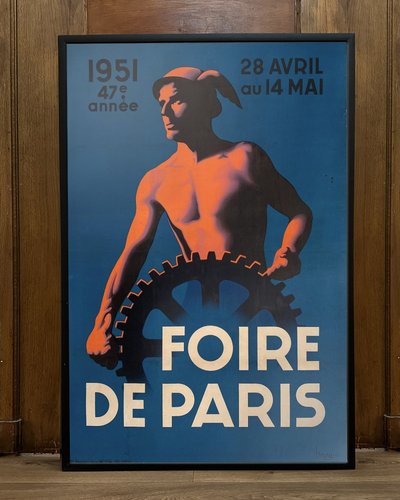 Affiche ancienne - Foire de Paris 1951 par Bourgis