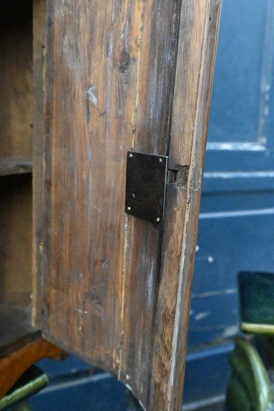 Louis XVI period veneered corner cupboard
