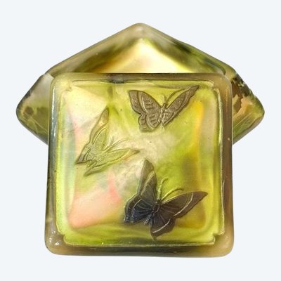 Emile Gallé Bonbonnière Art Nouveau "Aux Papillons"