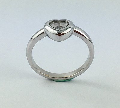 Bague Chopard Happy Diamonds Cœur Or Blanc Et Diamant