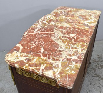 Commode De Style Transition Marquetée Bois De Rose XIXème