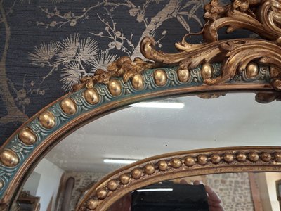 Louis Philippe period mirror with pediment 144x83