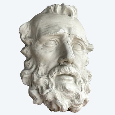 Masque de Saint Pierre d'après Alessandro Algardi - Plâtre de style baroque