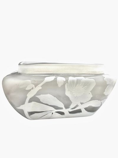Daum Nancy Art Nouveau "Roses De Noel" planter